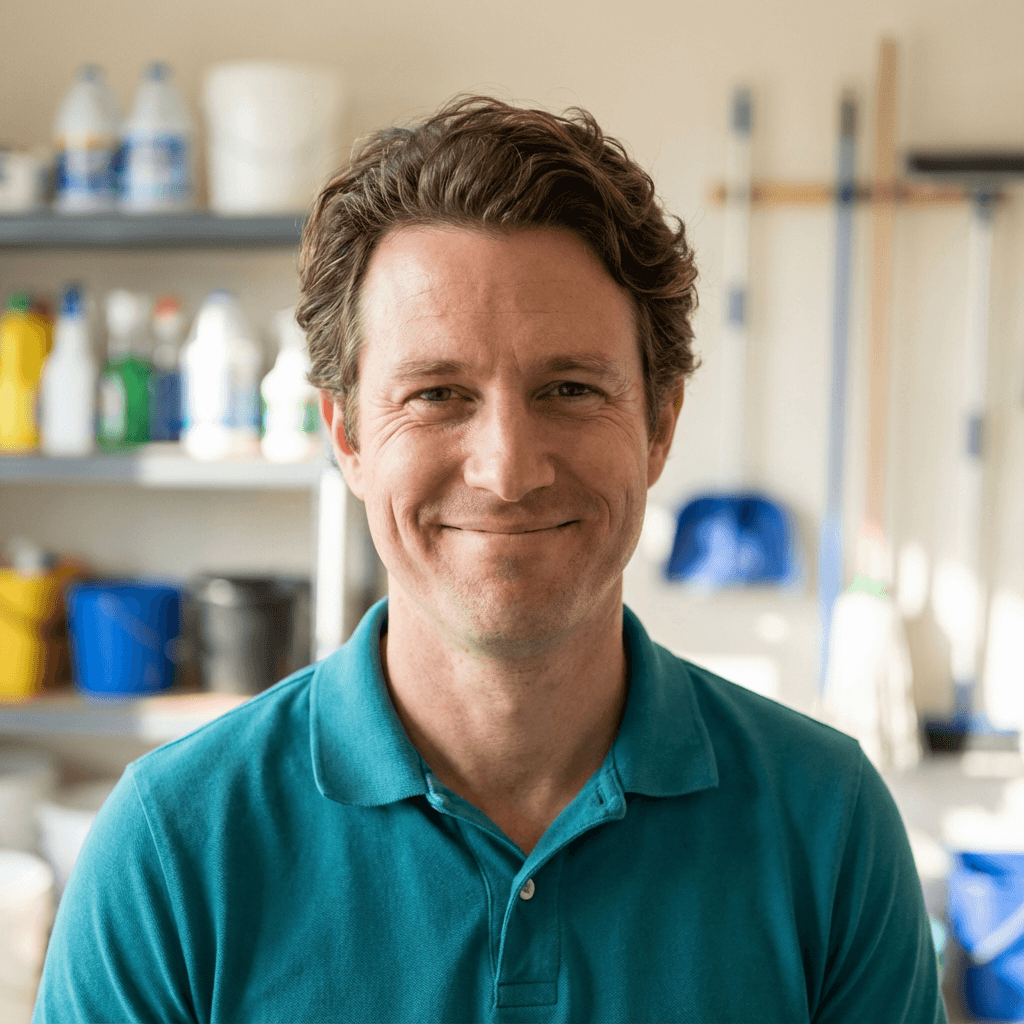 Professional cleaning service in action