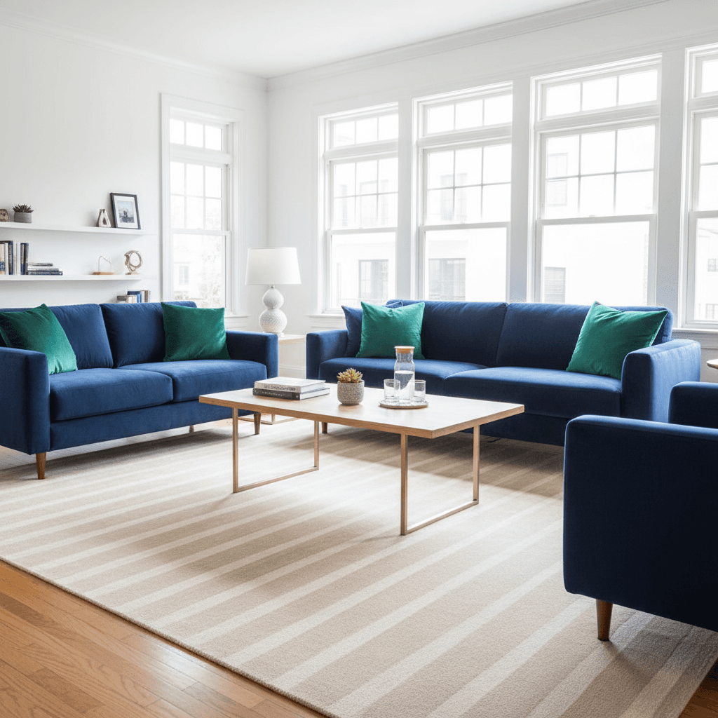 Living room after professional deep cleaning