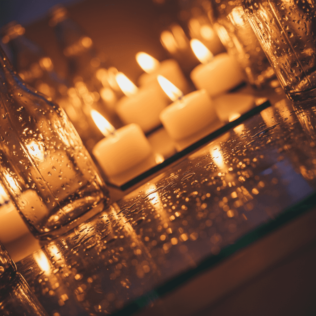 Sparkling clean glass surfaces reflecting light